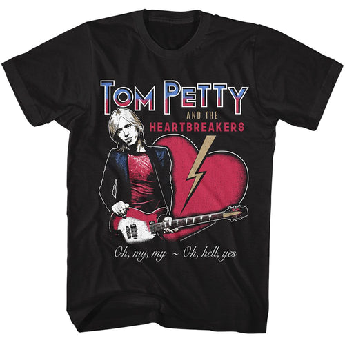 Black Tom Petty t-shirt featuring an Oh My My design