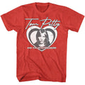 Red Heather Tom Petty t-shirt featuring a Layered Heart design