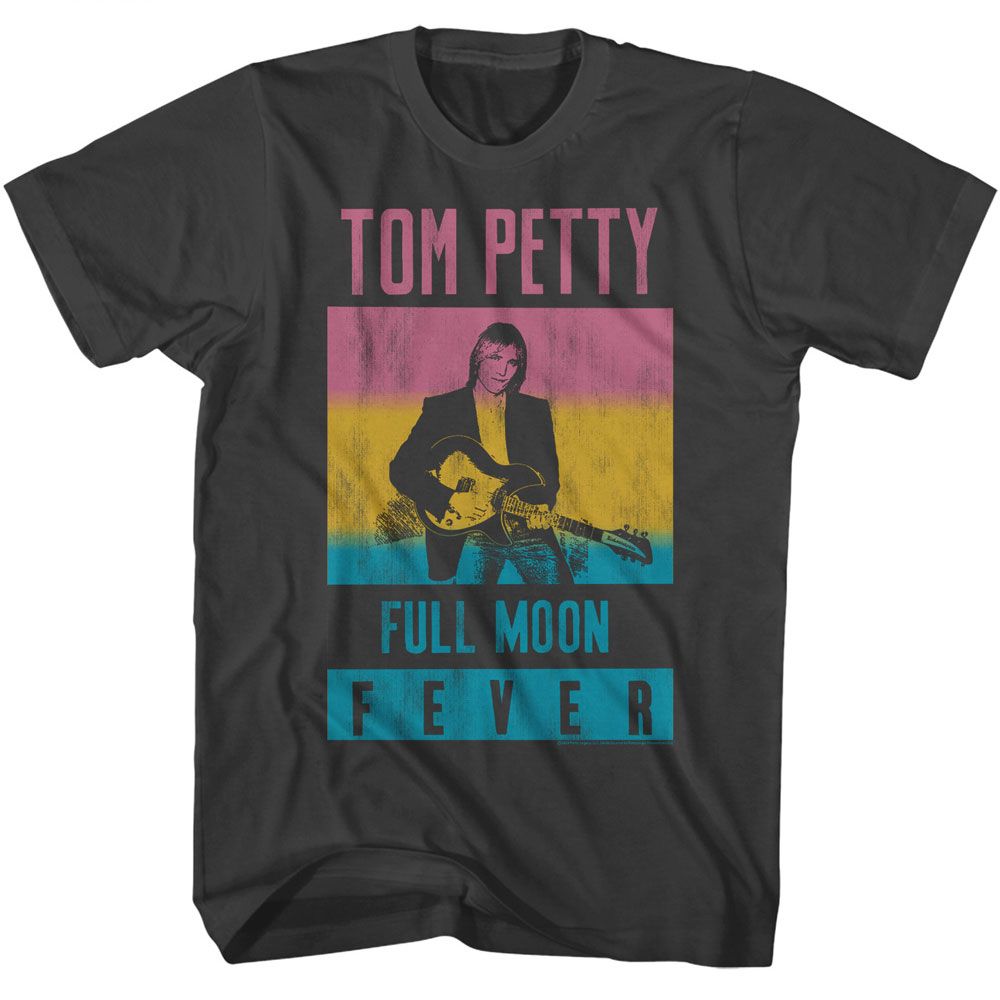 Smoke Gray Tom Petty t-shirt featuring a Full Moon Fever design
