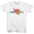 White Tom Petty t-shirt featuring a Heart Logo design