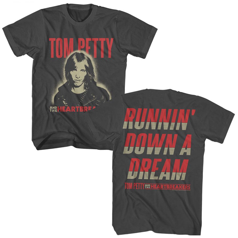 Smoke Gray Tom Petty t-shirt featuring a Runnin' Down a Dream design