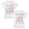 White Tom Petty t-shirt featuring a Dogs with Wings Tour design