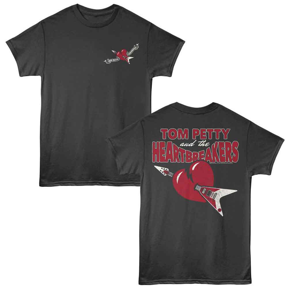 Smoke Gray Tom Petty t-shirt featuring a Broken Heart F&B design