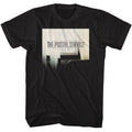 Black The Postal Service t-shirt featuring a Give Up album design