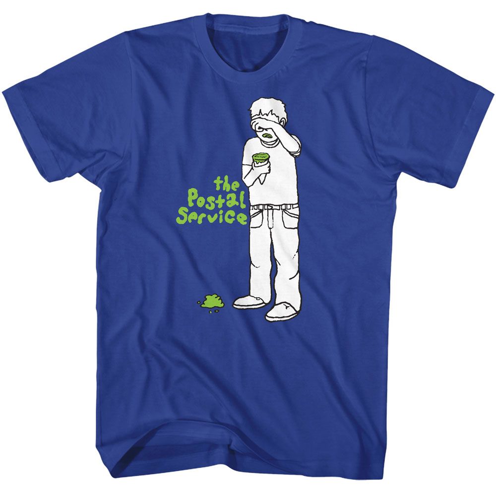 Royal Blue The Postal Service t-shirt featuring an Ice Cream Boy design