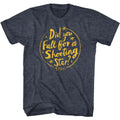 Navy Heather Train t-shirt featuring a Drops of Jupiter Lyrics design