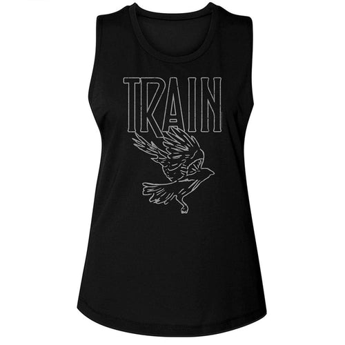 Train Ladies Muscle Tank - Raven