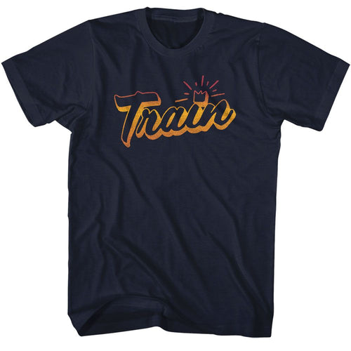 Navy Train t-shirt featuring a Gradient design