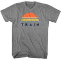 Graphite Heather Train t-shirt featuring a Sunset design