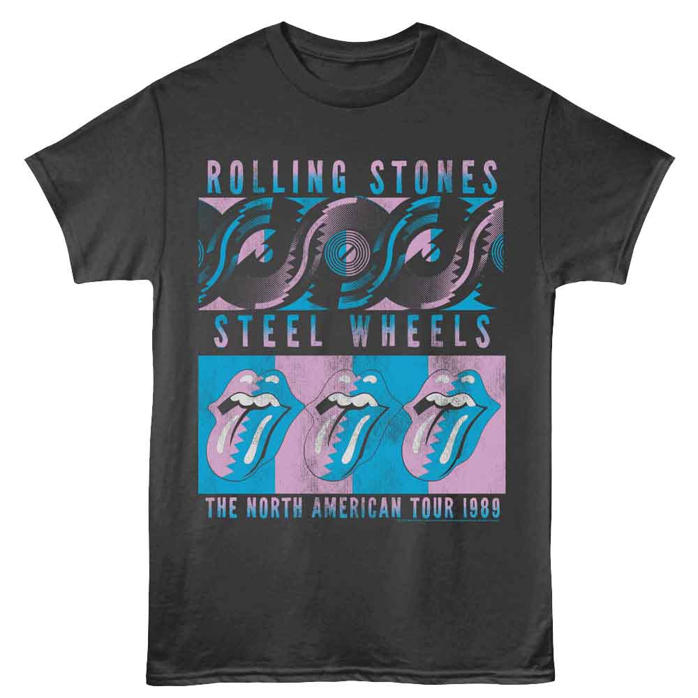 Smoke Gray Rolling Stones t-shirt featuring a Steel Wheels design