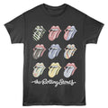 Smoke Gray Rolling Stones t-shirt featuring a Multi Color Tongues design