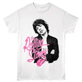 White Rolling Stones t-shirt featuring a Rolling Stones Mick design