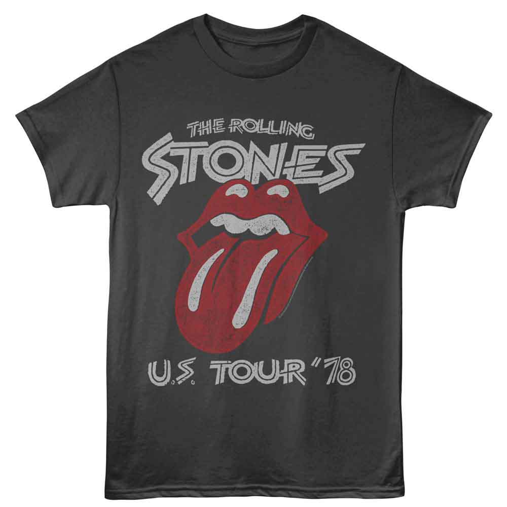 Smoke Gray Rolling Stones t-shirt featuring a US Tour 78 design
