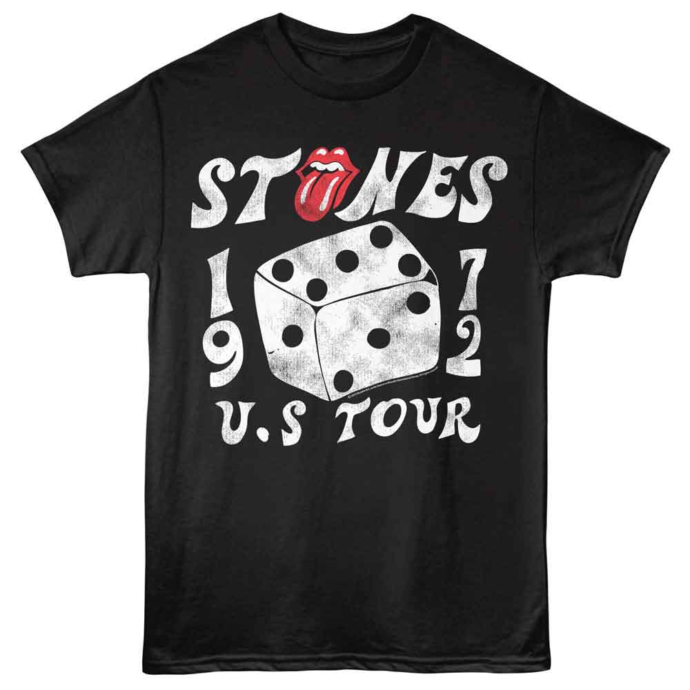 Black Rolling Stones t-shirt featuring a World Tour 72 design
