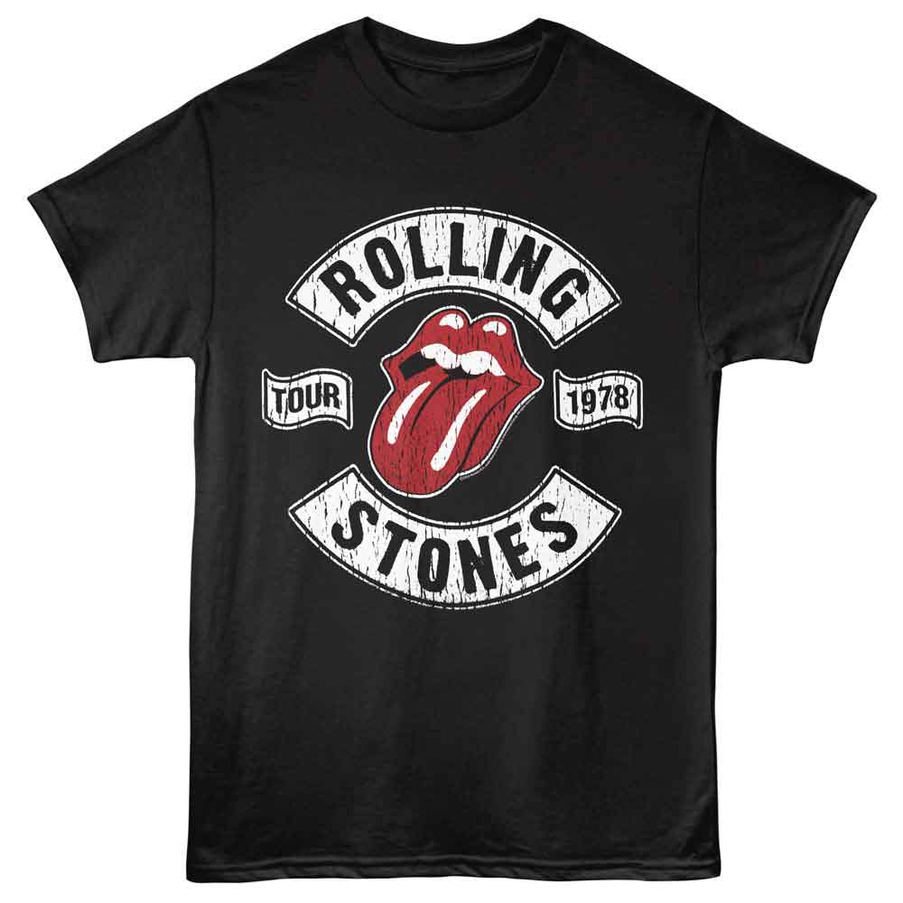 Black Rolling Stones t-shirt featuring a Tour 78 design