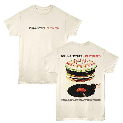 Natural Rolling Stones t-shirt featuring a Let It Bleed 69 design