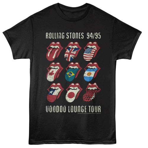 Black Rolling Stones t-shirt featuring a Voodoo Tongues design