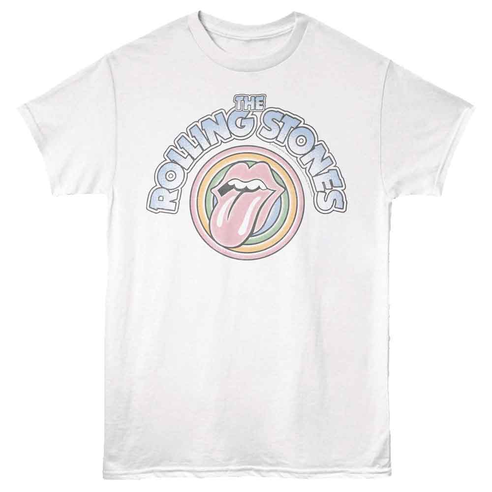 White Rolling Stones t-shirt featuring a Rolling Stones Circles design