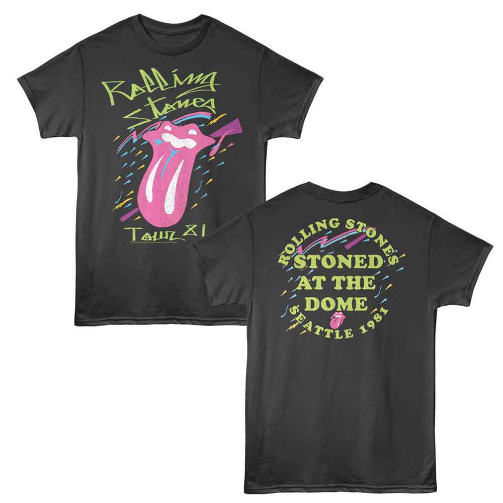 Smoke Gray Rolling Stones t-shirt featuring a Stoned at Dome design
