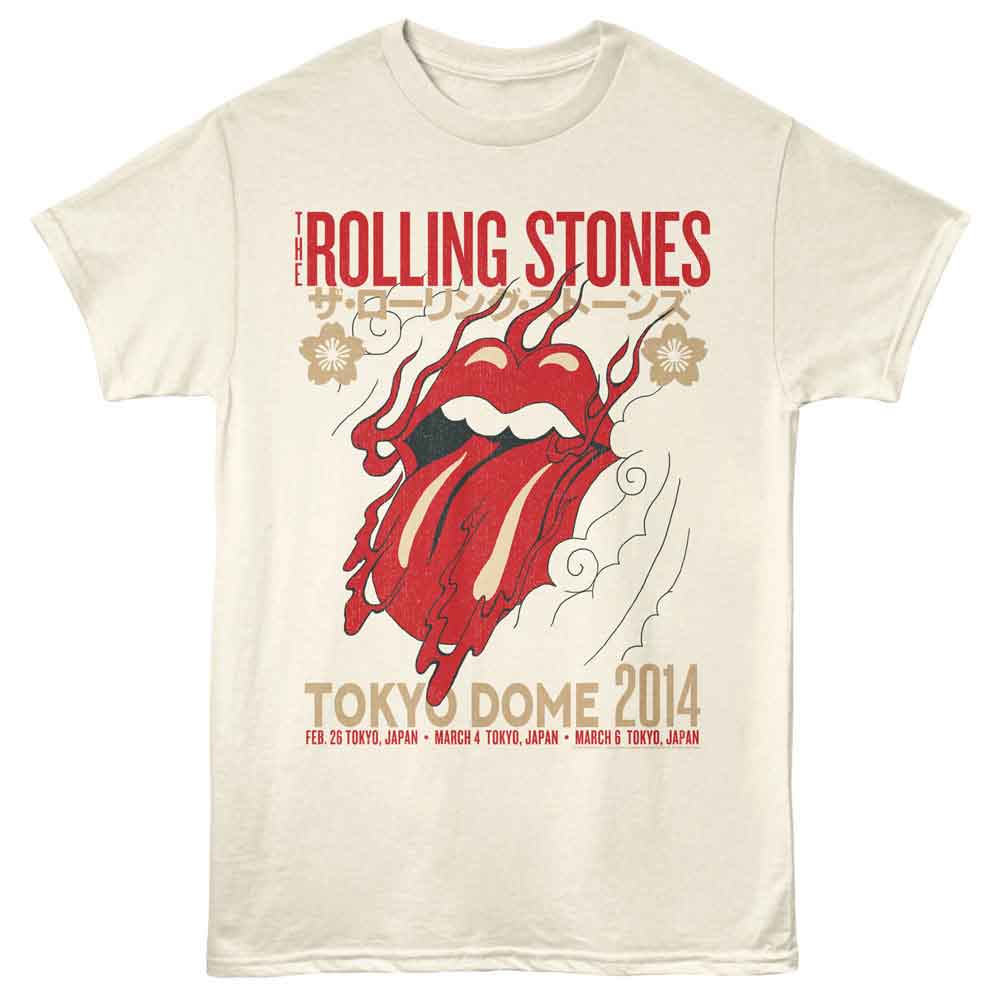 Natural Rolling Stones t-shirt featuring a Tokyo Dome 2014 design