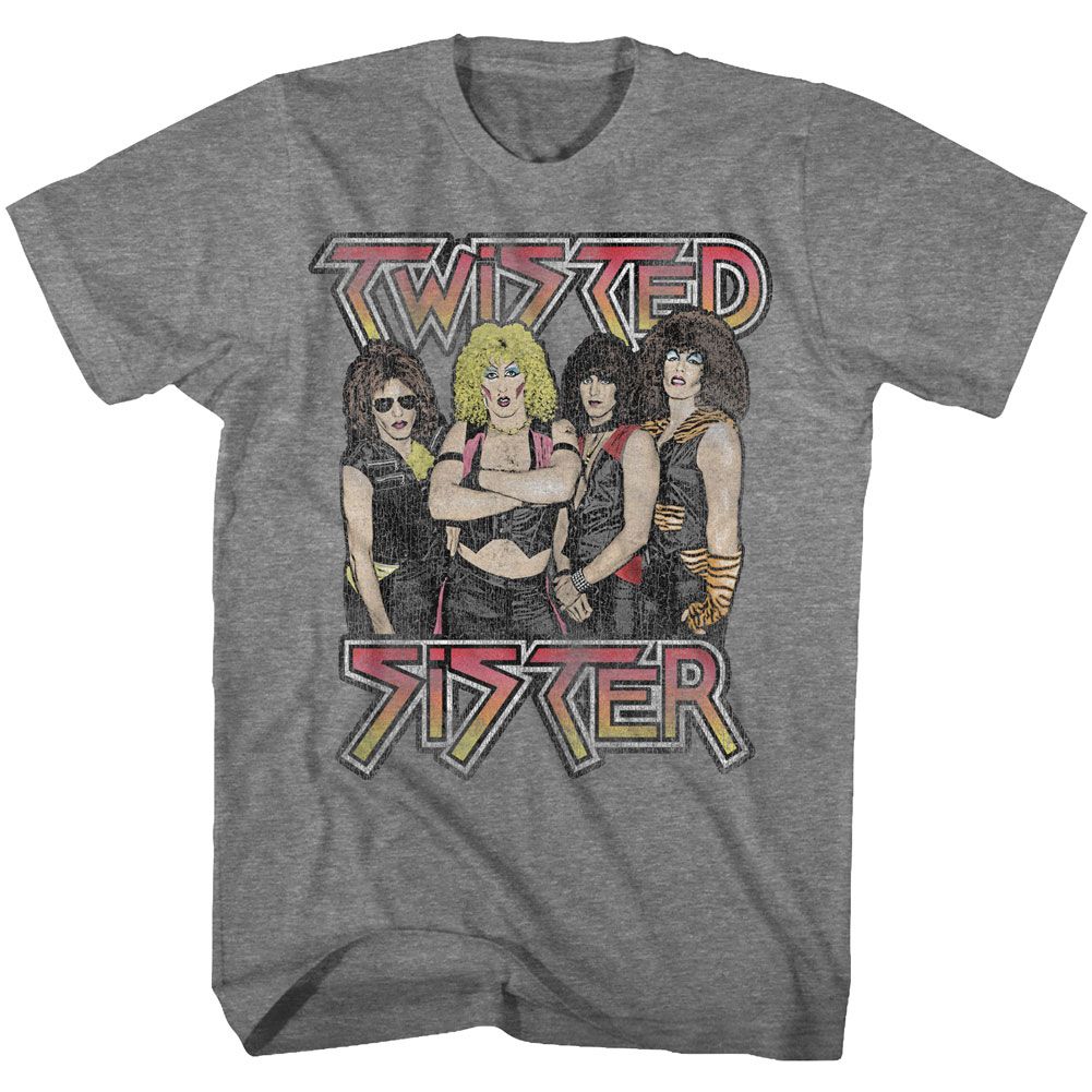 Graphite Heather Twisted Sister t-shirt featuring a Classic Logo design