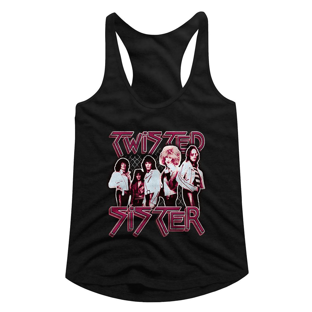 Twisted Sister Ladies Racerback - Pretty in Pink