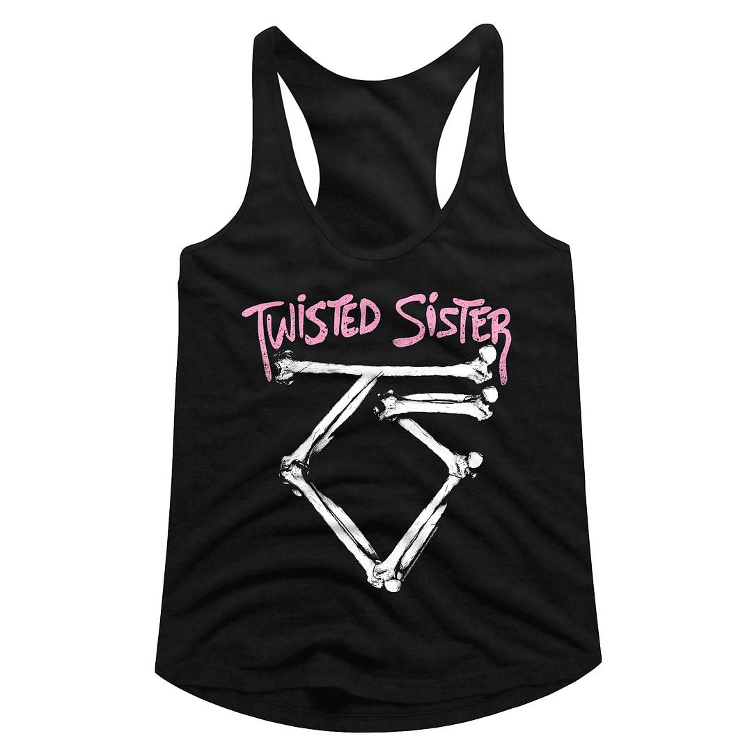 Twisted Sister Ladies Racerback - Bone Logo