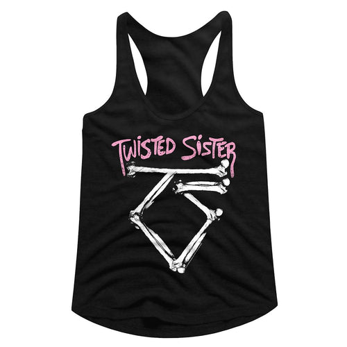 Twisted Sister Ladies Racerback - Bone Logo