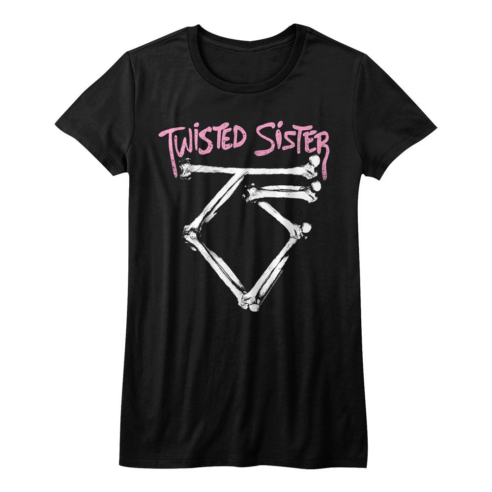 Twisted Sister Ladies T-Shirt - Bone Logo
