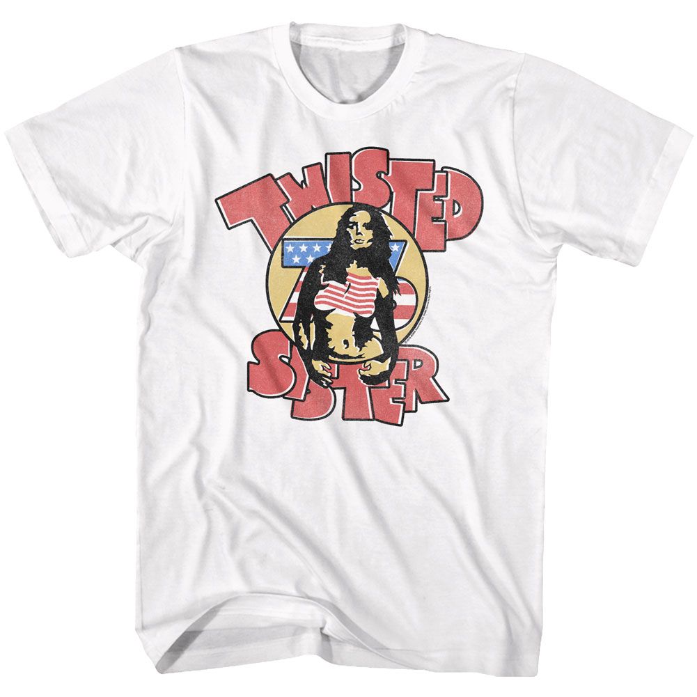 White Twisted Sister t-shirt featuring a Twisted 76 design