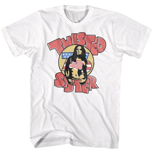 White Twisted Sister t-shirt featuring a Twisted 76 design