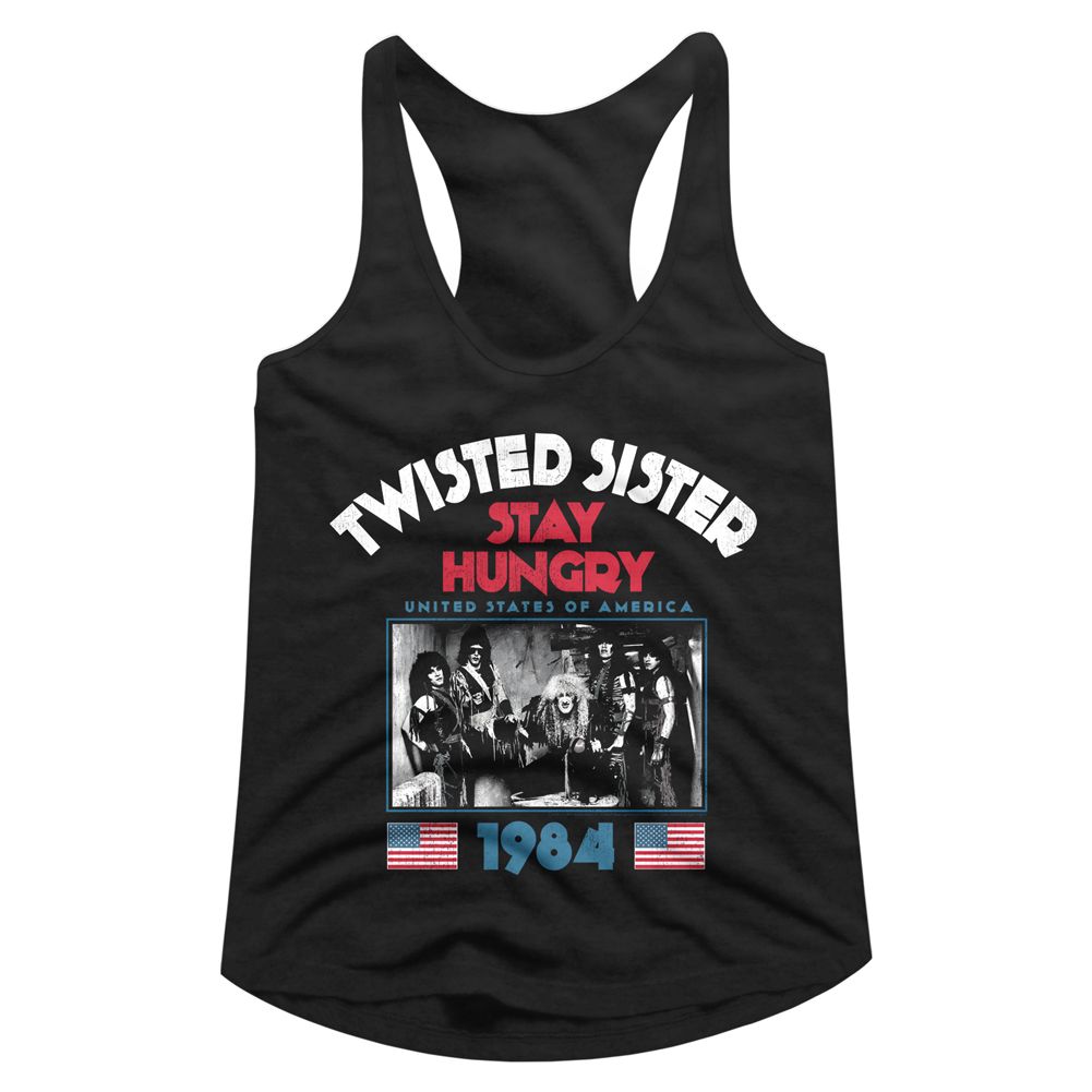 Twisted Sister Ladies Racerback - Stay Hungry Album