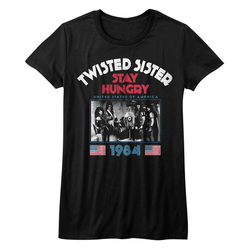 Twisted Sister Ladies T-Shirt - Stay Hungry Album