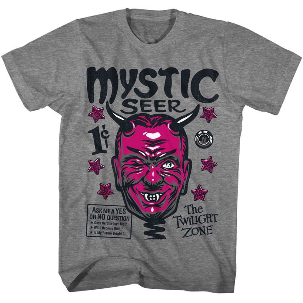 Graphite Heather The Twilight Zone t-shirt featuring a Mystic Seer design