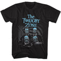 Black The Twilight Zone t-shirt featuring a The Masks design