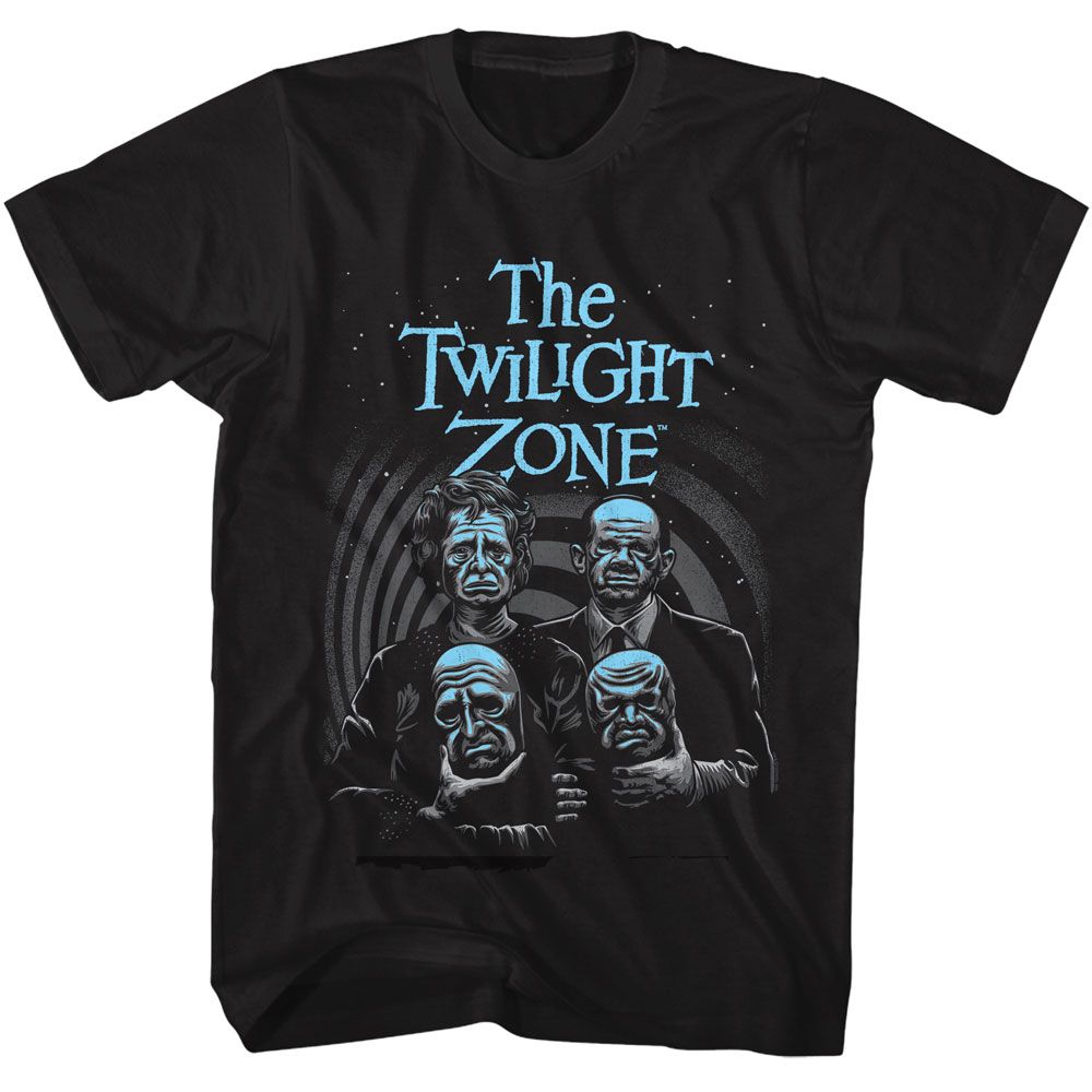 Black The Twilight Zone t-shirt featuring a The Masks design