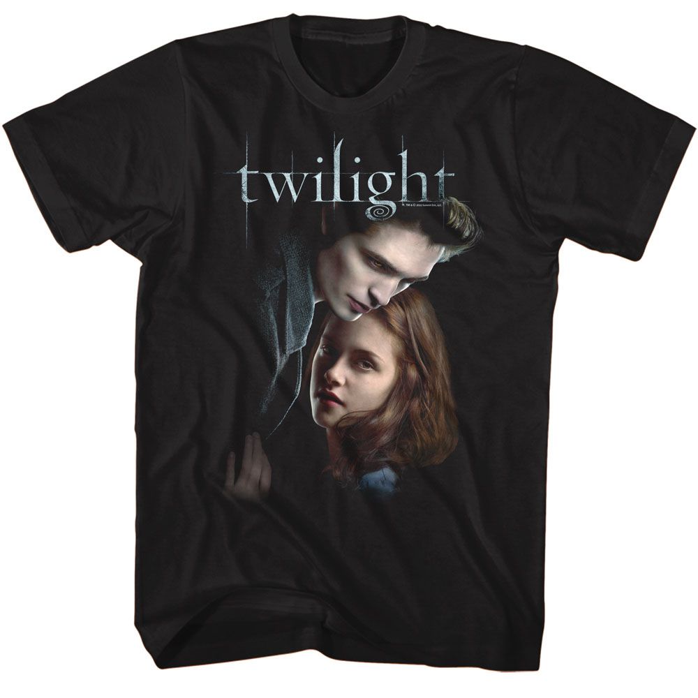 Black Twilight t-shirt featuring an Ed and Bella design