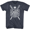 Navy Heather Twilight t-shirt featuring a Baseball 1 design