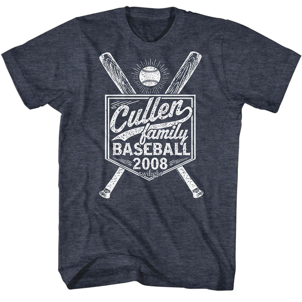 Navy Heather Twilight t-shirt featuring a Baseball 1 design