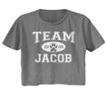 Twilight Ladies Crop Top - Team Jacob Graphite Heather