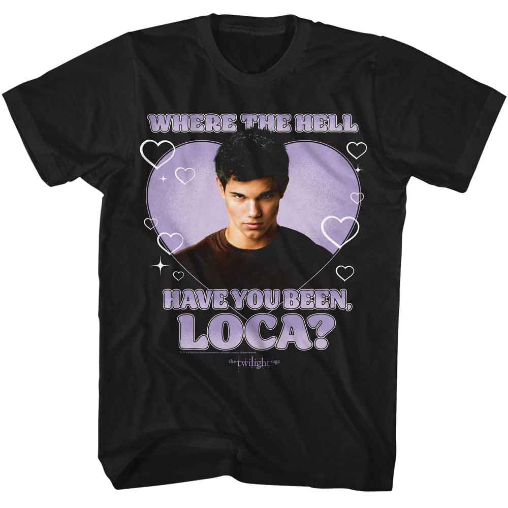 Black Twilight t-shirt featuring a Loca Heart Recolor design