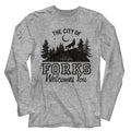 Twilight Long Sleeve T-Shirt - The City of Forks Gray Heather