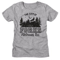 Twilight Ladies T-Shirt - The City of Forks Gray Heather