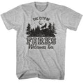 Gray Heather Twilight t-shirt featuring a The City of Forks Gray Heather design