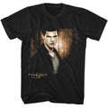 Black Twilight t-shirt featuring a Jacob and Forest design