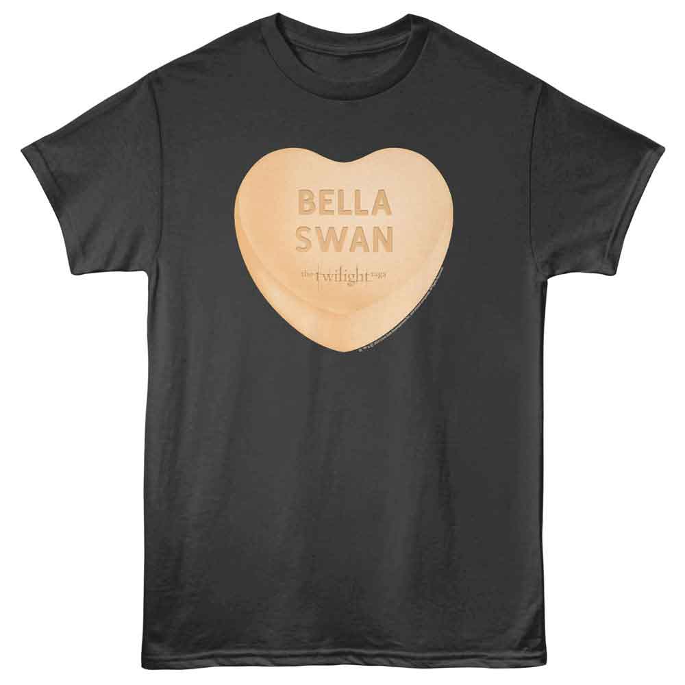 Smoke Gray Twilight t-shirt featuring a Bella Candy Heart design