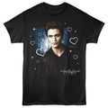 Black Twilight t-shirt featuring an Edward Forest Hearts design
