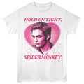 White Twilight t-shirt featuring an Edward Heart Spider Monkey White design