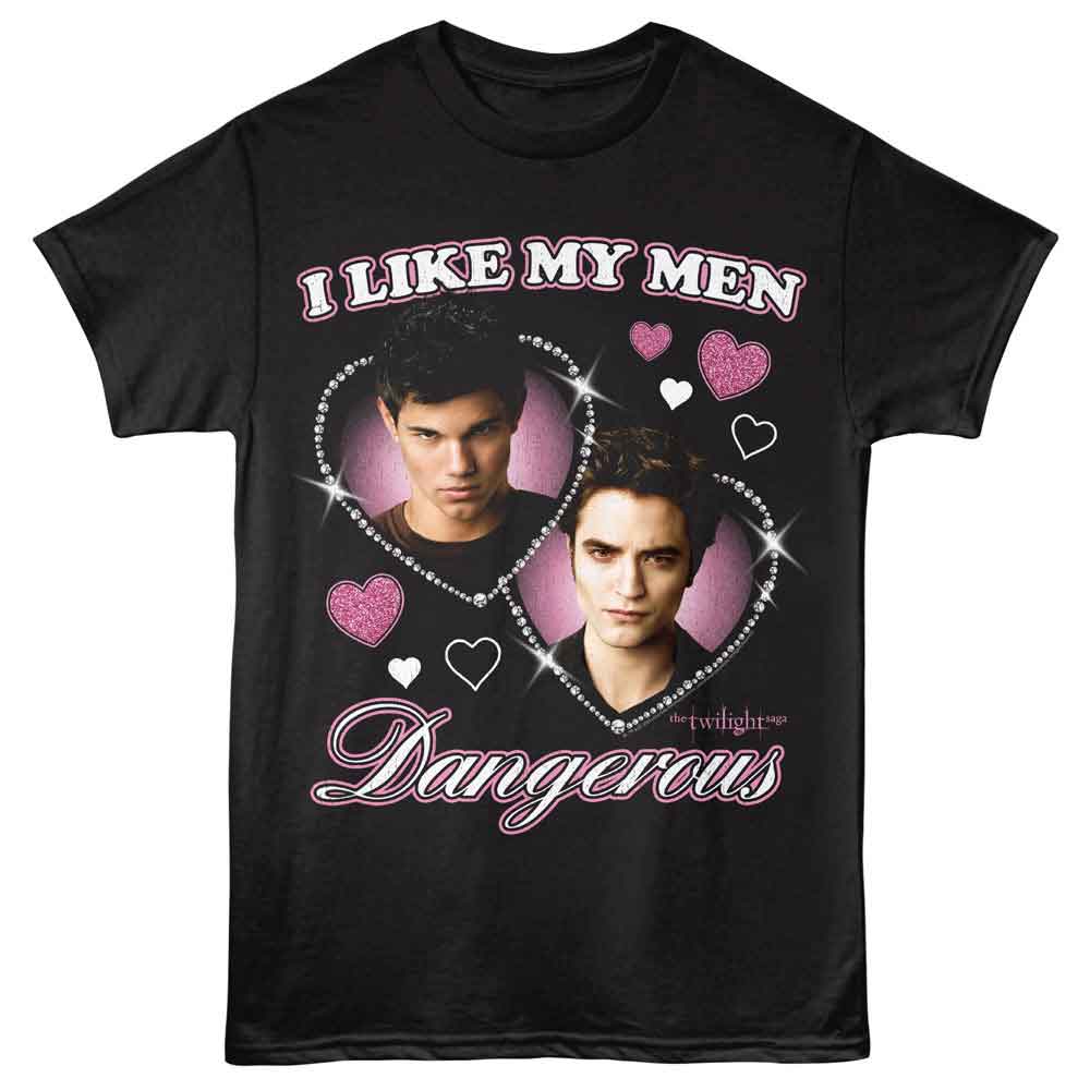 Black Twilight t-shirt featuring a Dangerous design