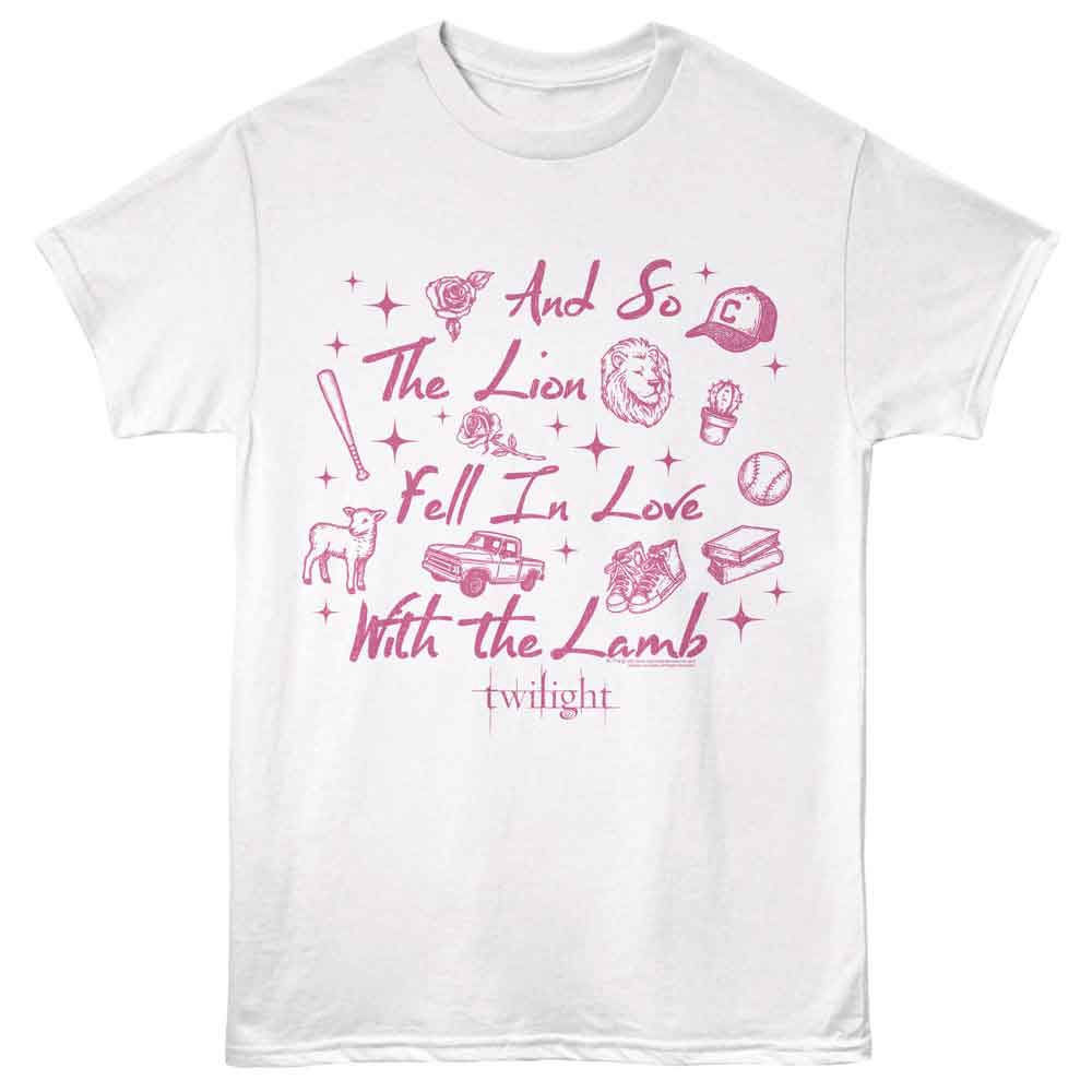 White Twilight t-shirt featuring a Quote and Icons design